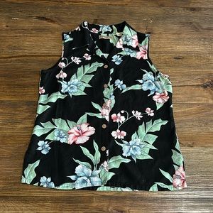 Women’s tropical top/wrap around skirt with side knot